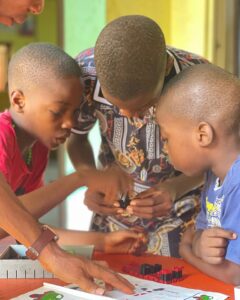 Kids learning Robotics