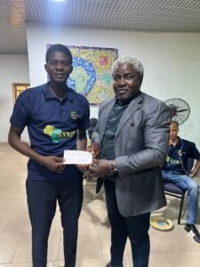 Award to Mr Bolu for distinguished service at Edufun Technik