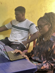 Teens learning web development