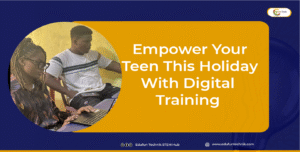 Teens training in digital skills