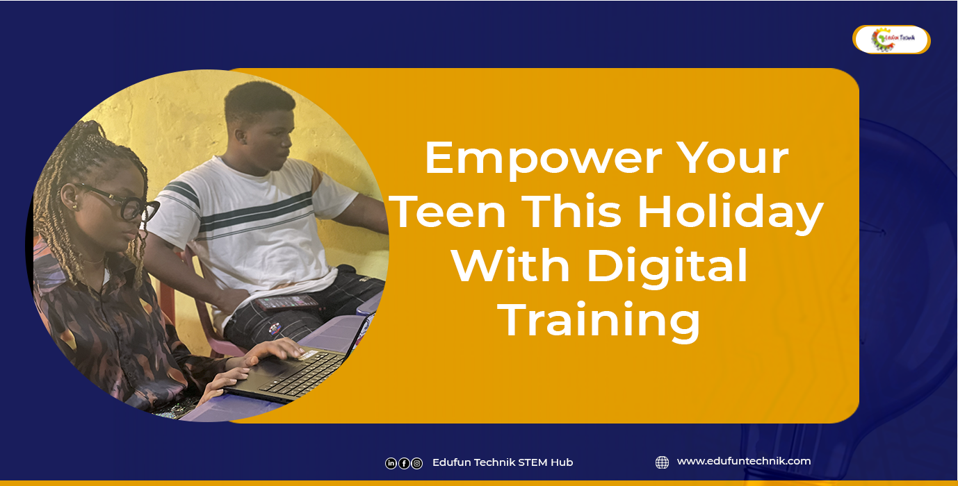 Teens training in digital skills